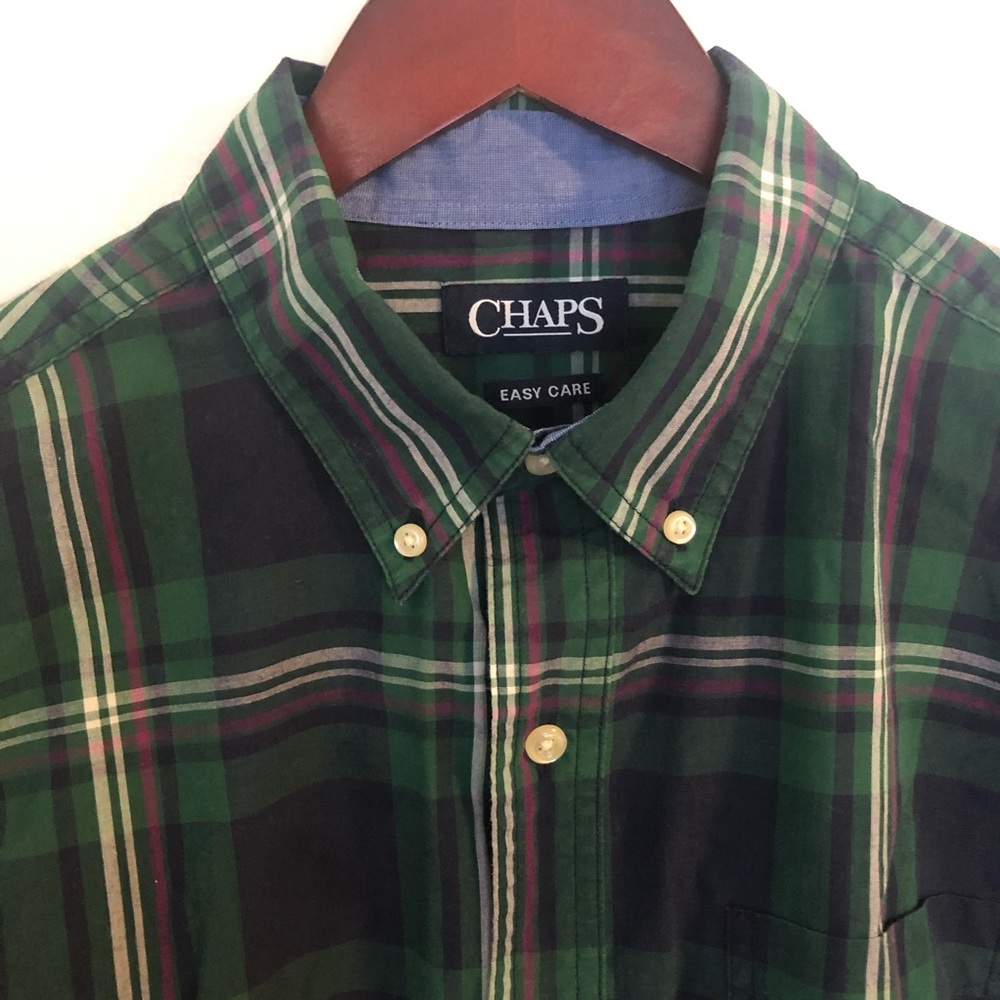 Chaps plaid button down long sleeve shirt